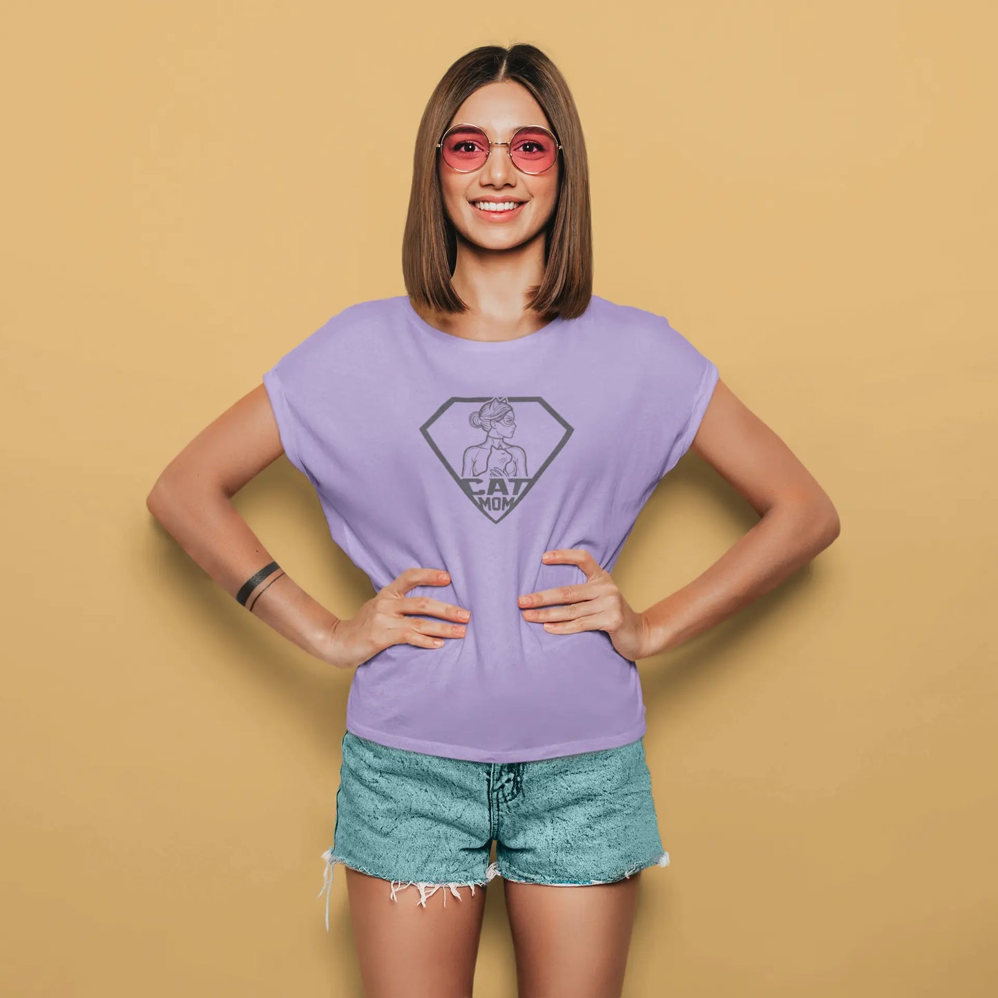 Cat Mom | T-Shirt for Cat-Moms PrismGasm  799.00 PrismGasm Iris Lavender / 2XL
