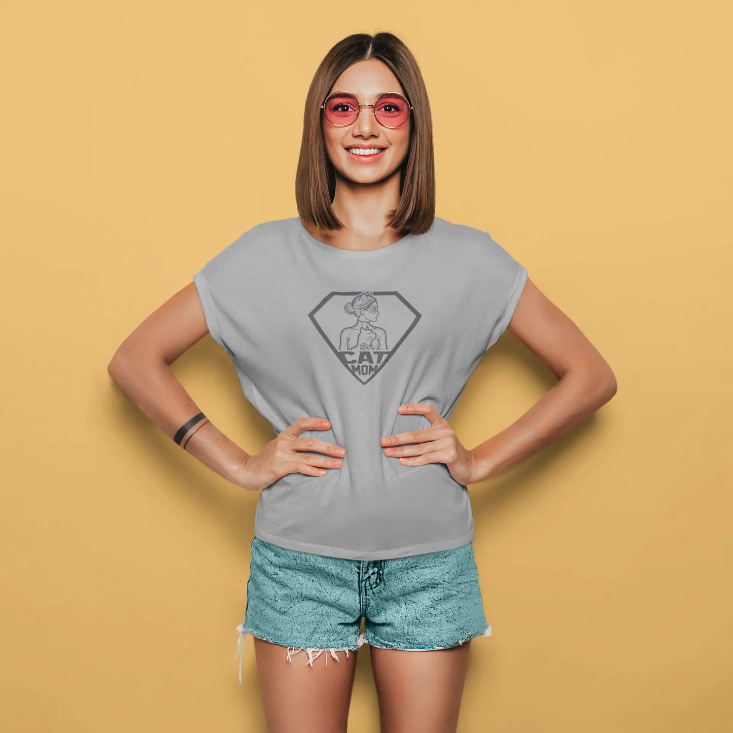 Cat Mom | T-Shirt for Cat-Moms PrismGasm  799.00 PrismGasm Melange Grey / 2XL
