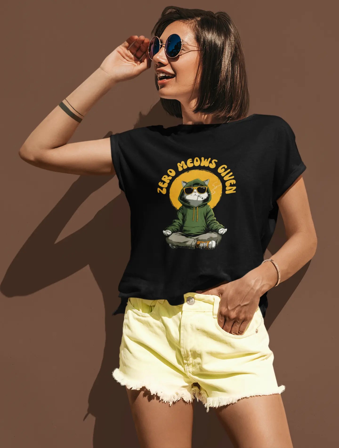 Zero Meows Given V2 | T-shirt for Women PrismGasm