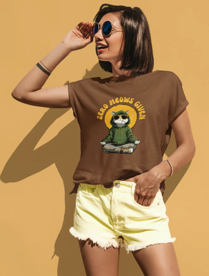Zero Meows Given V2 | T-shirt for Women PrismGasm