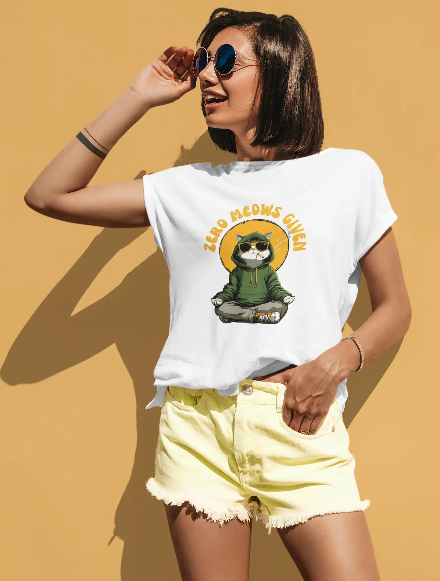 Zero Meows Given V2 | T-shirt for Women PrismGasm