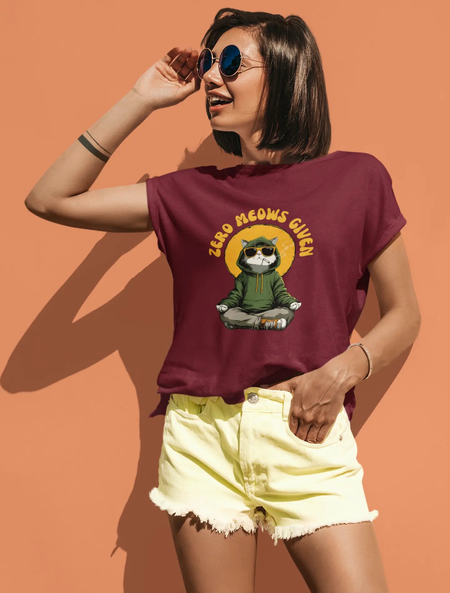 Zero Meows Given V2 | T-shirt for Women PrismGasm