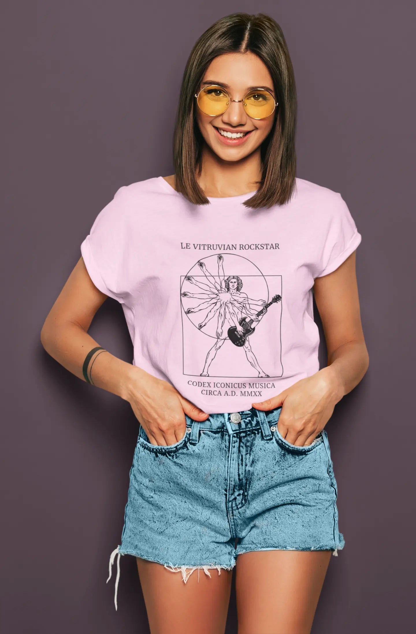 Le Vitruvian Rockstar | T-shirt for Women Printrove
