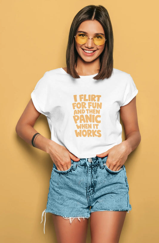 Flirt and Panic | T-shirt for Women PrismGasm T-Shirt  PrismGasm