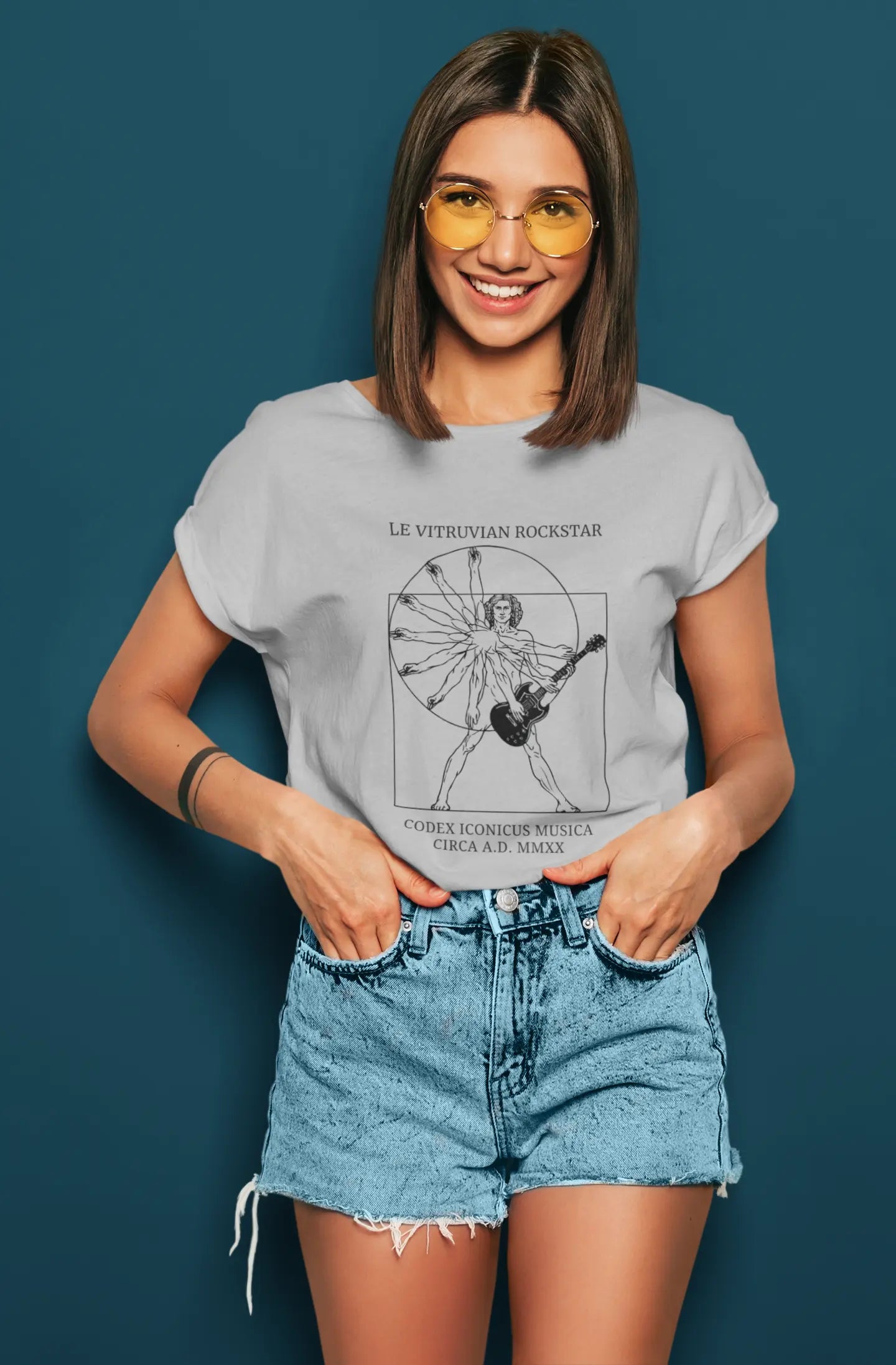 Le Vitruvian Rockstar | T-shirt for Women Printrove