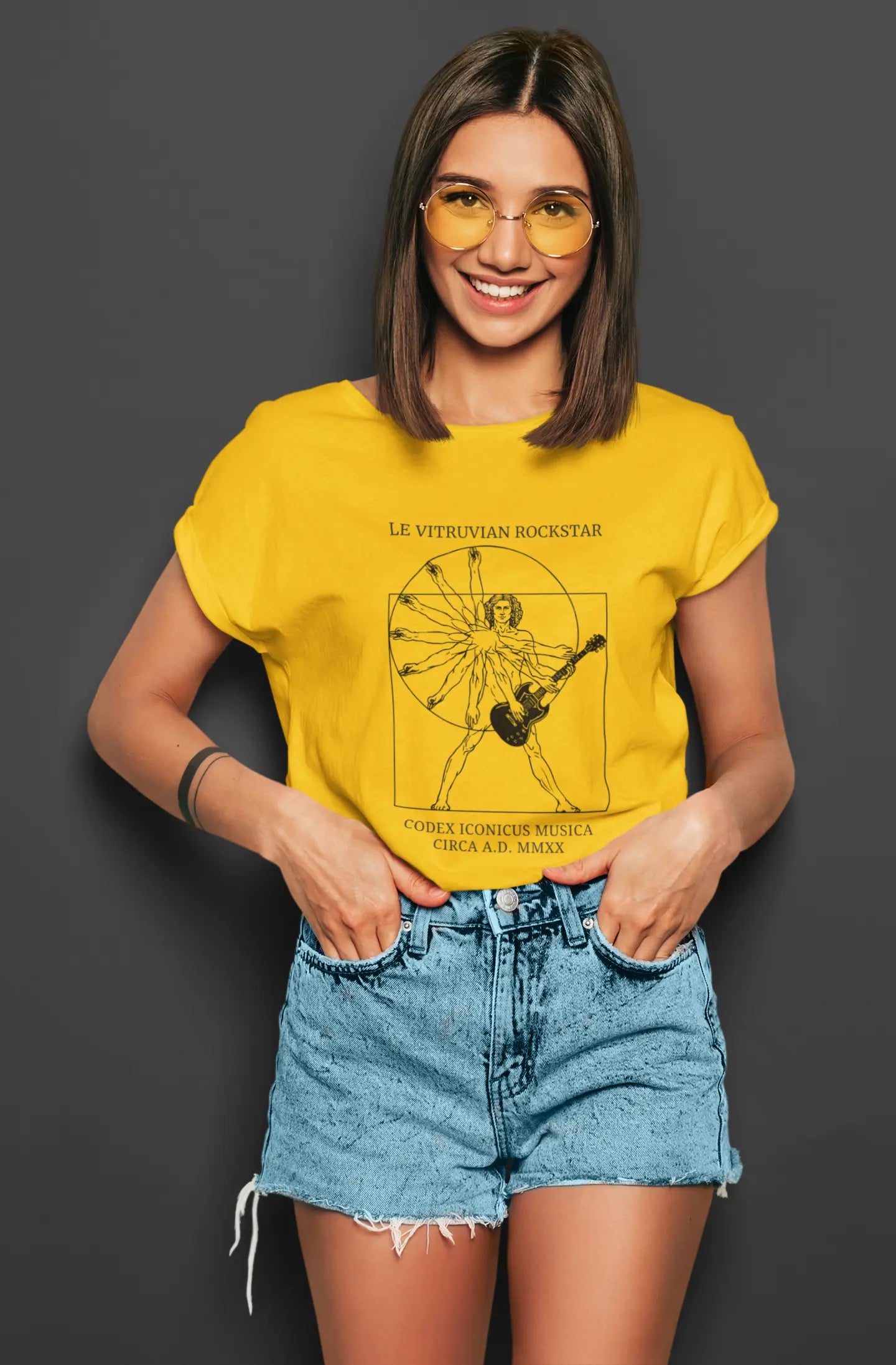 Le Vitruvian Rockstar | T-shirt for Women Printrove