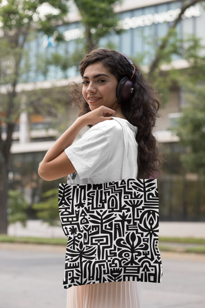 Trippy Tribal | Tote Bag with Zipper